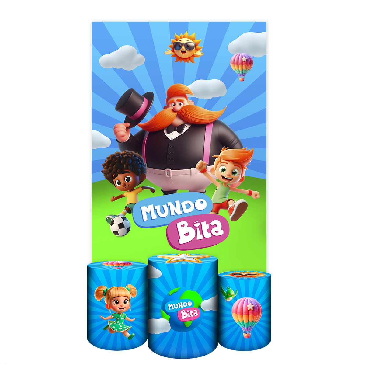 Capa Painel Retangular + cilindros Sublimados Tema Divertidamente 2042 ...