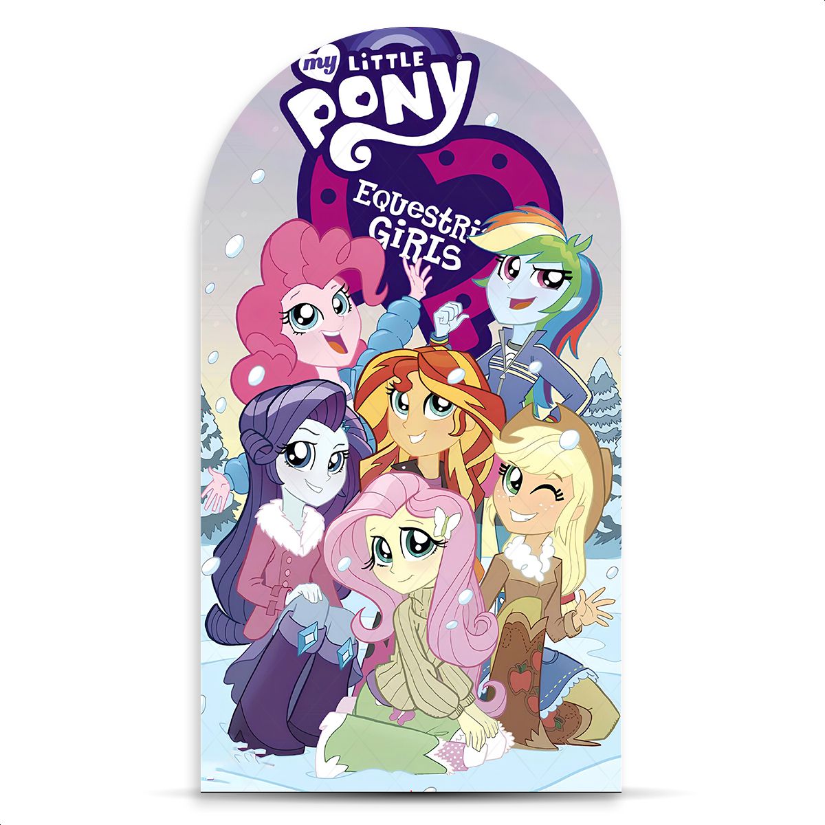 Capa Painel Romano Sublimado Tema My Little Pony 2... - Painel Festivo