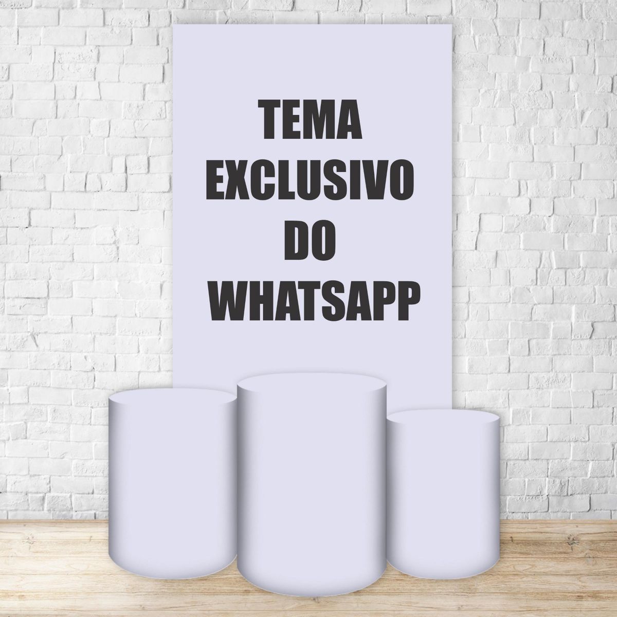 Retangular + Trio de Cilindros Tema Exclusivo do WhatsApp - Retangular + Trio de Cilindros Escolha ... - Painel Festivo