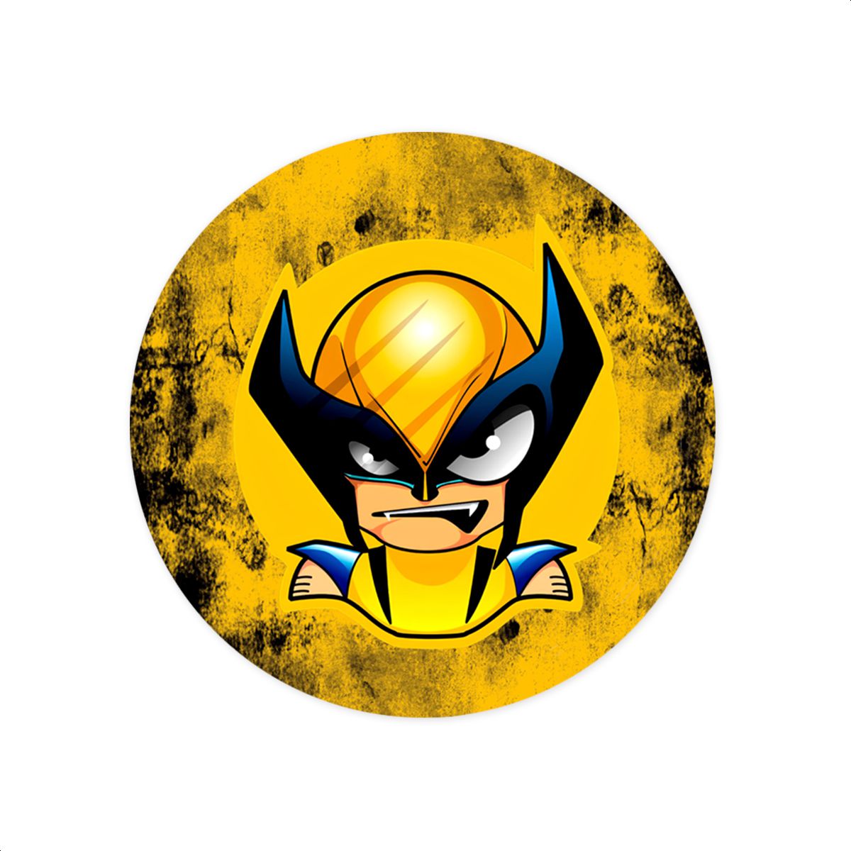 Capa Painel Redondo Sublimados Tema Wolverine 4013... - Painel Festivo