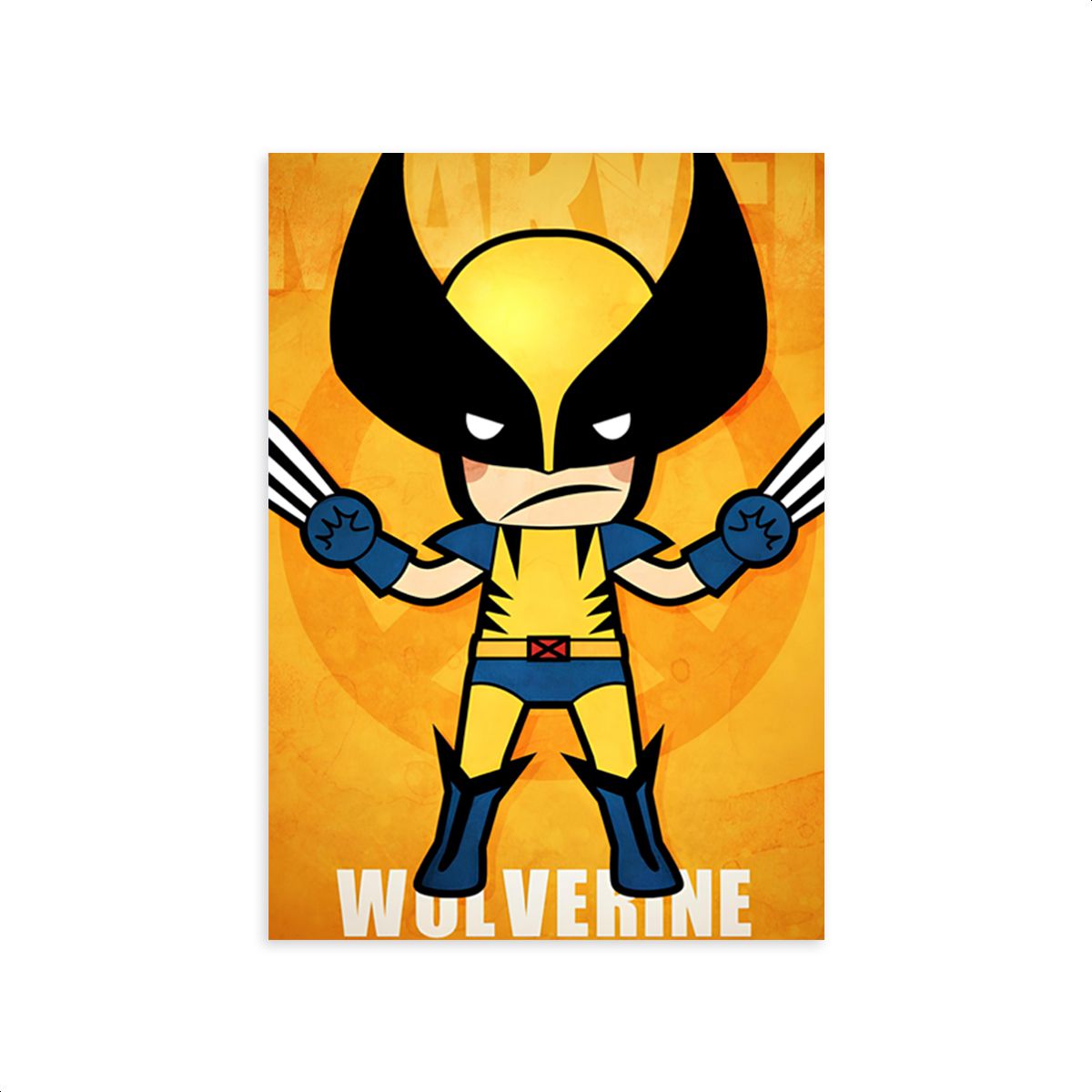 Capa Painel Retangular Sublimado Tema Wolverine 40... - Painel Festivo