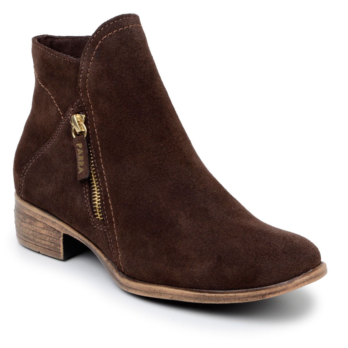 Botinha Feminina Cano Curto Chelsea Couro Camurça ... - PARRA BOOTS