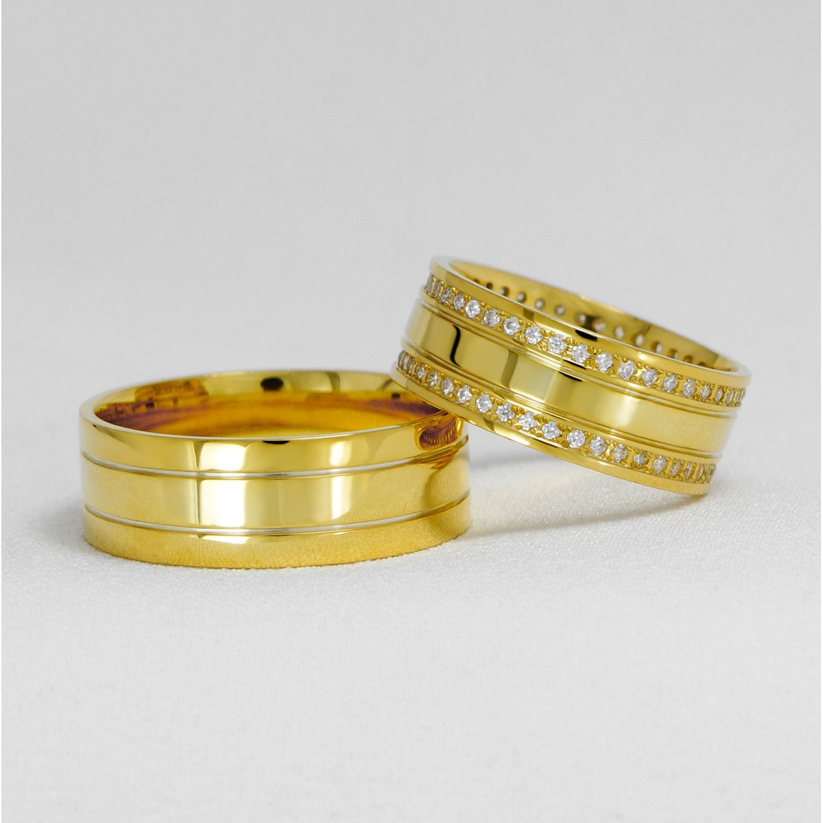 Aliança de Noivado e Casamento em Ouro 18k Maciço ... - PIPPER JOIAS