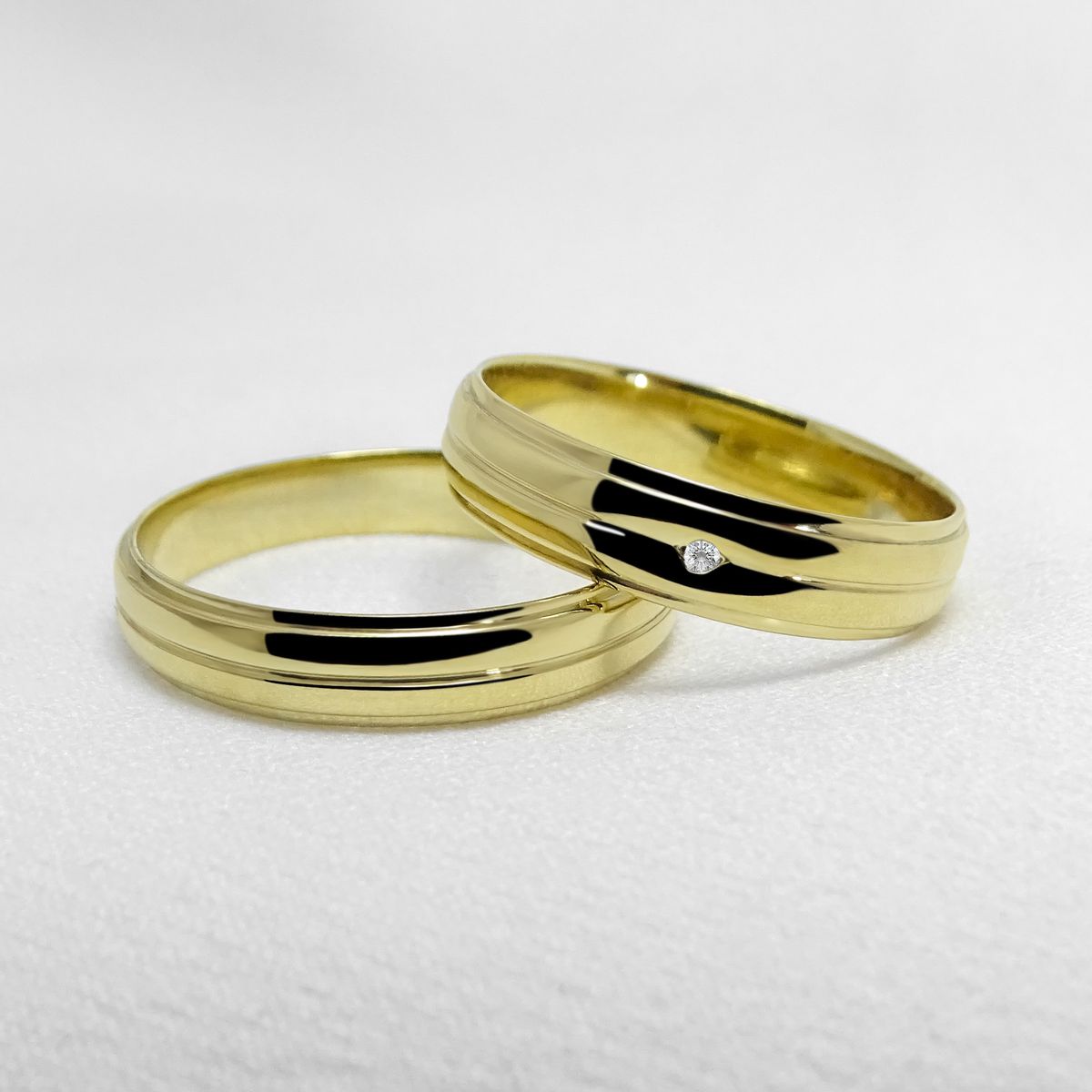 Aliança de Casamento em Ouro Maciço 5mm Abaulada. ... - PIPPER JOIAS