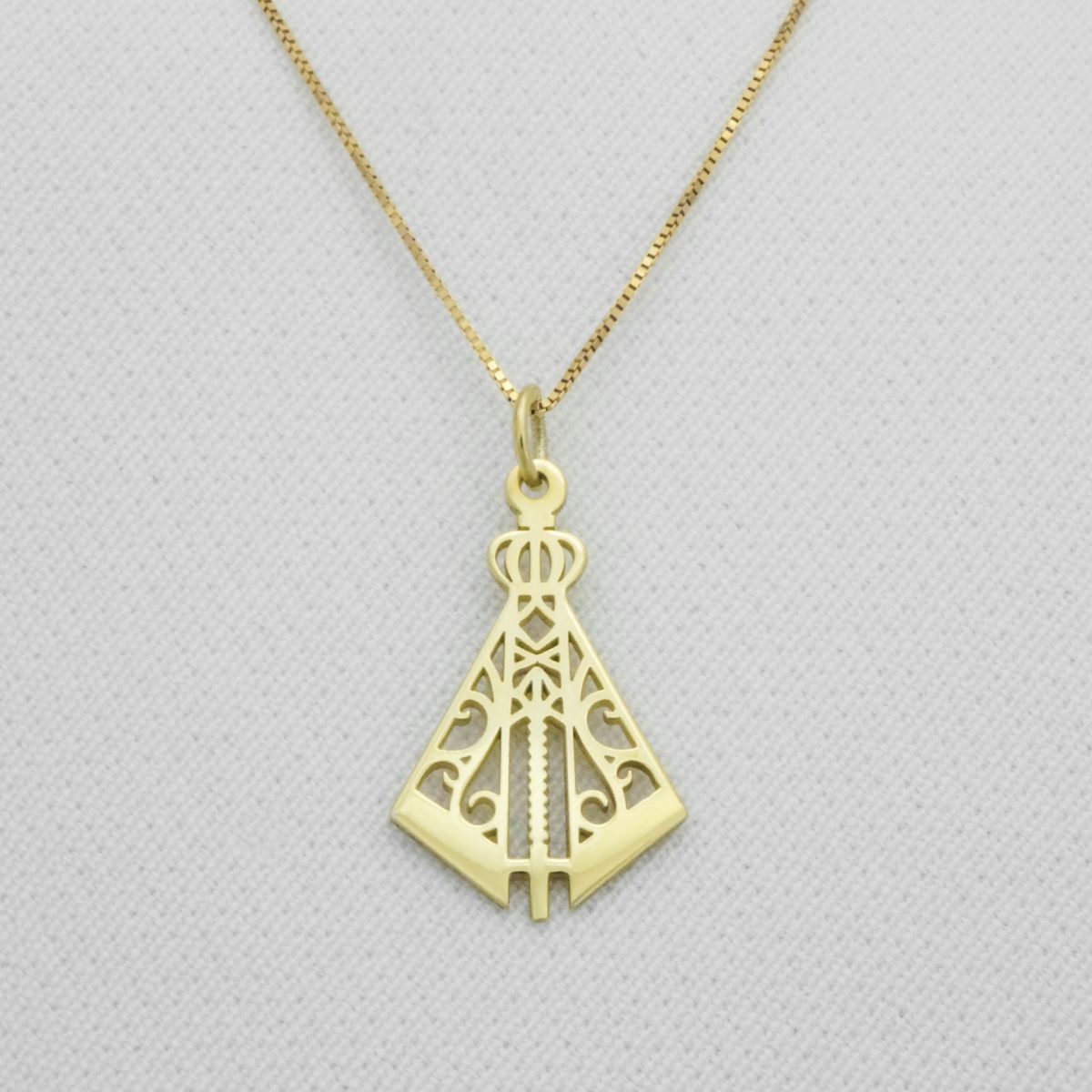 Pingente Nossa Senhora Aparecida em Ouro Maciço - ... - PIPPER JOIAS