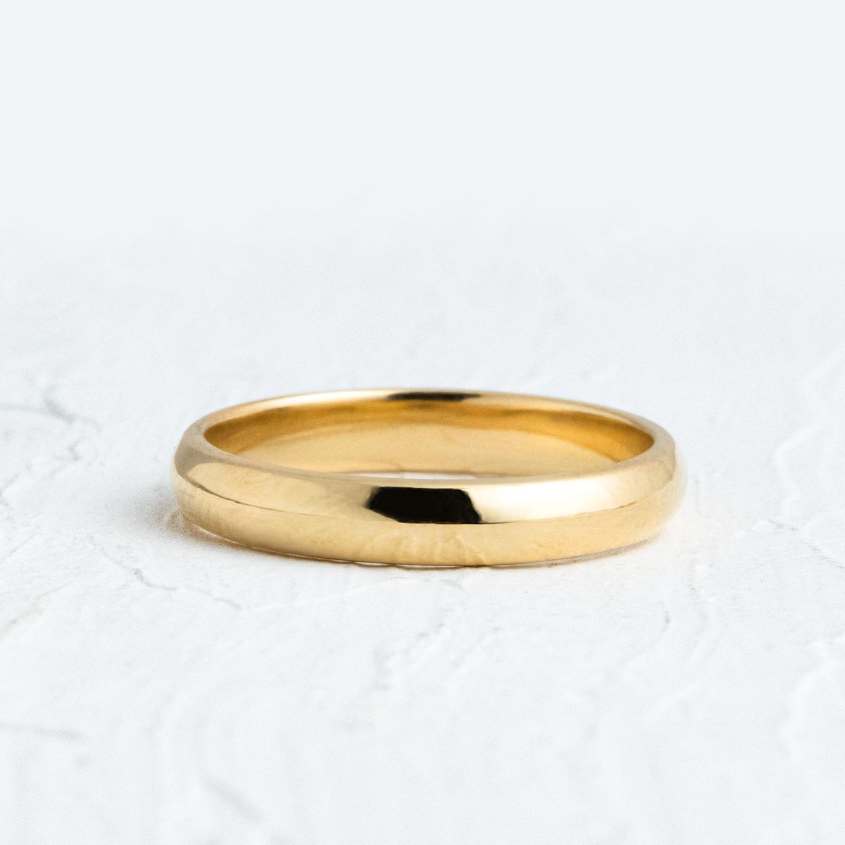 Aliança de Casamento em Ouro 3mm Abaulada Bombé - Unidade - Rosê & Co.
