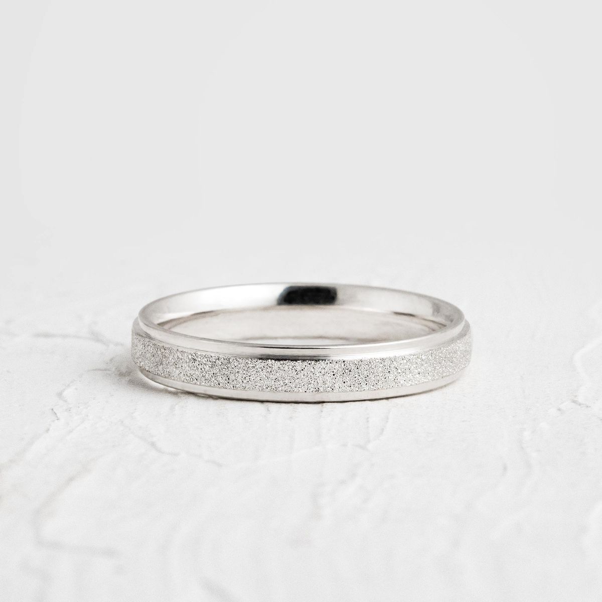 Aliança de Namoro em Prata esterlina 925 3mm diamantado Vênus - Unidade - Rosê & Co.