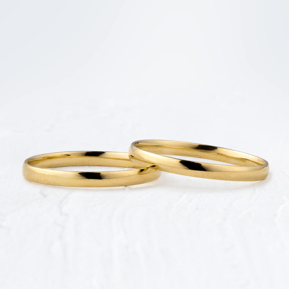 Aliança de Casamento em Ouro 2mm Abaulada Classic - Par - Rosê & Co.