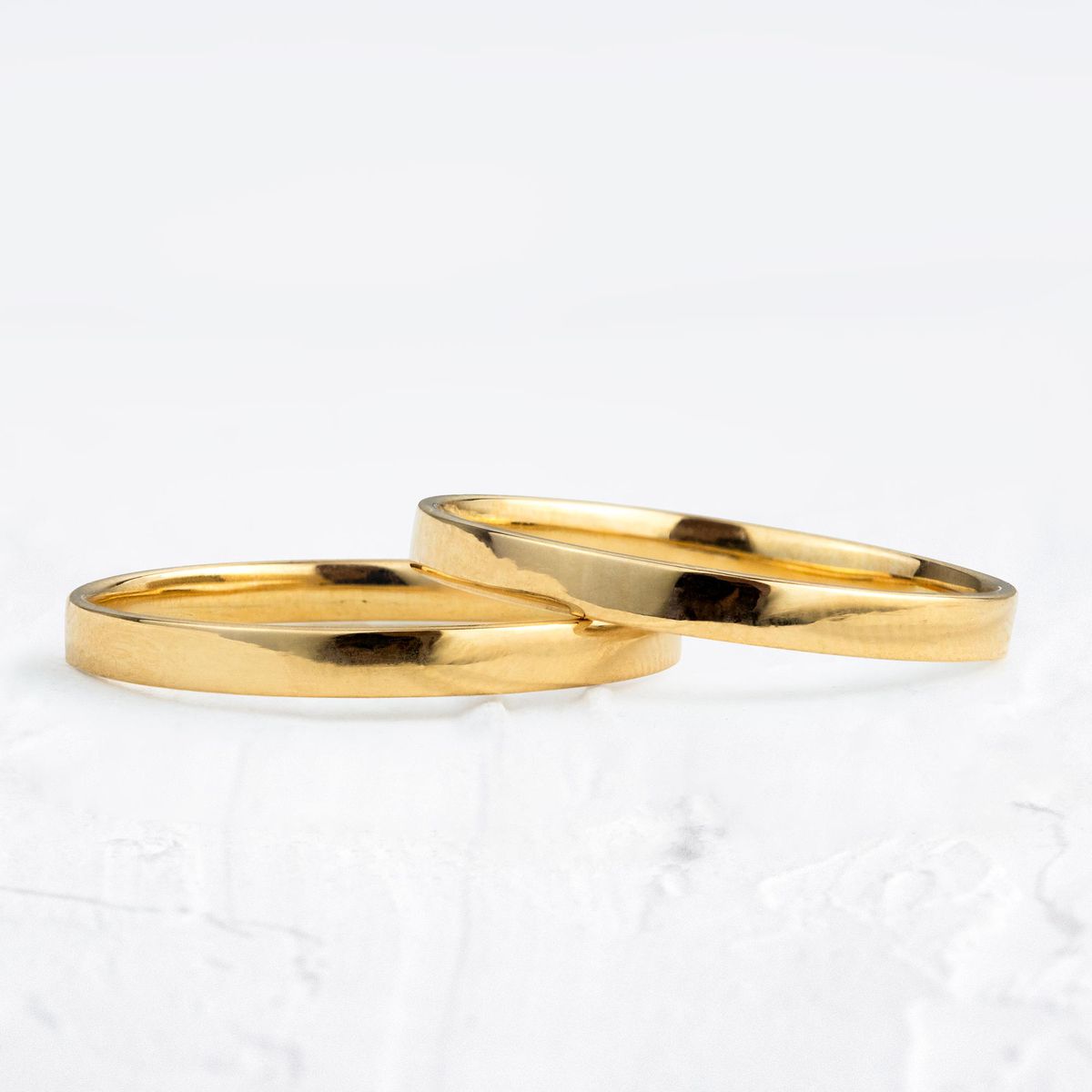 Aliança de Casamento em Ouro 2mm Reta Mônaco - Par - Rosê & Co.