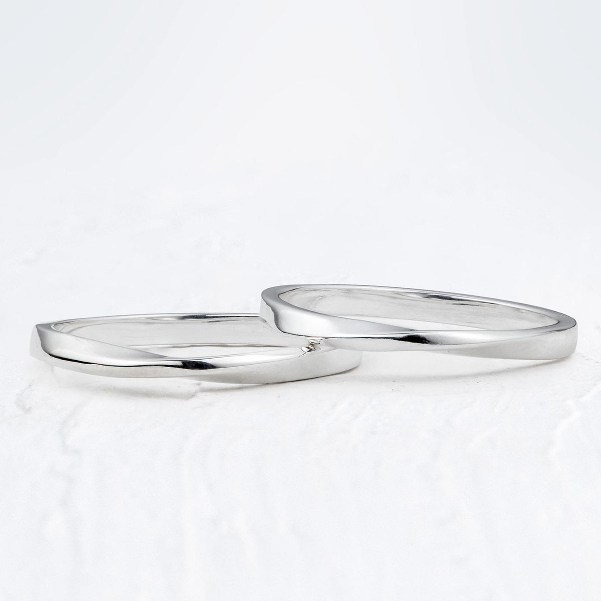 Aliança de Namoro Prata esterlina 925 2mm Infinity - Par - Rosê & Co.