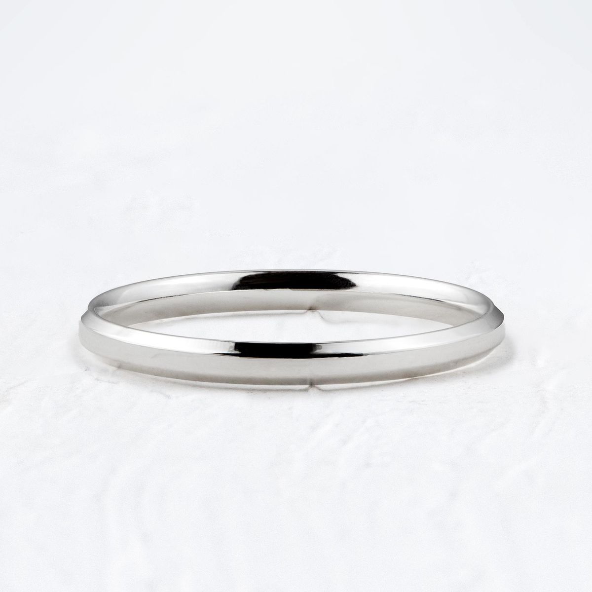 Aliança de Namoro em Prata Esterlina 925 2mm chanfrada Zara - Unidade - Rosê & Co.