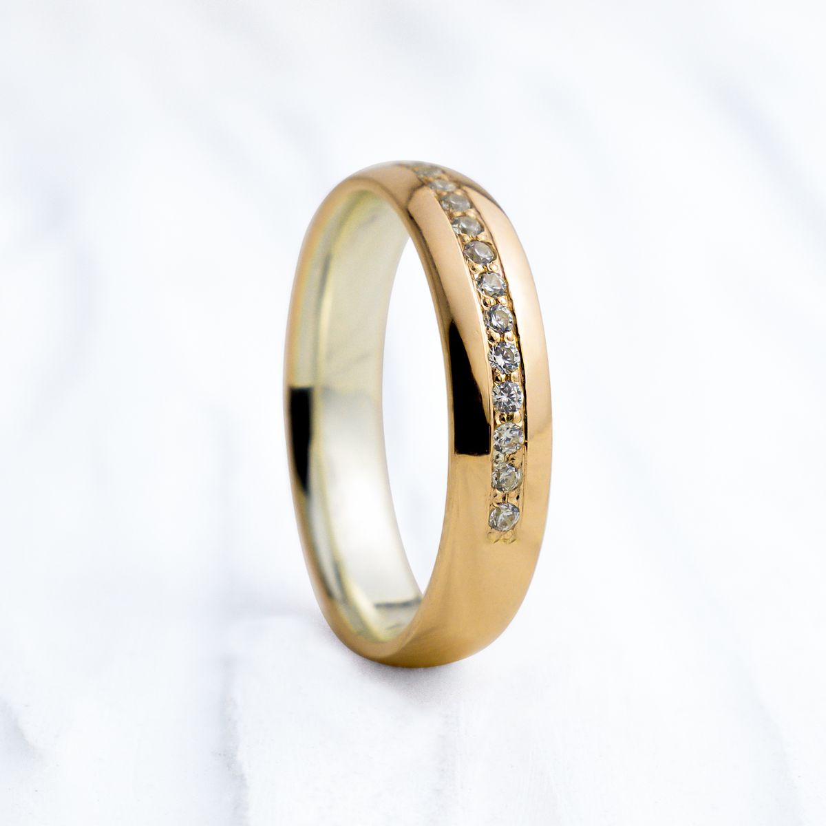 Aliança de Noivado Casamento Revestido em Ouro 4mm Afrodite - Unidade - Rosê & Co.