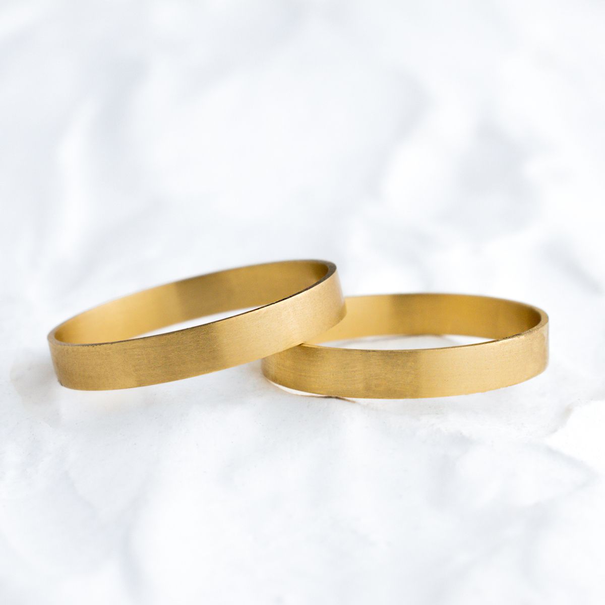 Aliança de Casamento em Ouro 3mm Fosca Bahamas - Par - Rosê & Co.