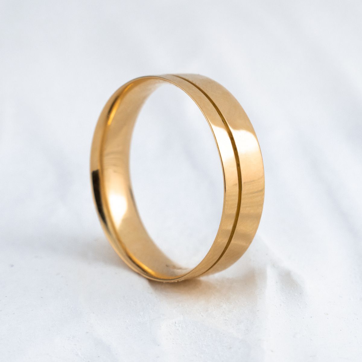 Aliança de Casamento em Ouro 5mm Reta Lisboa - Unidade - Rosê & Co.