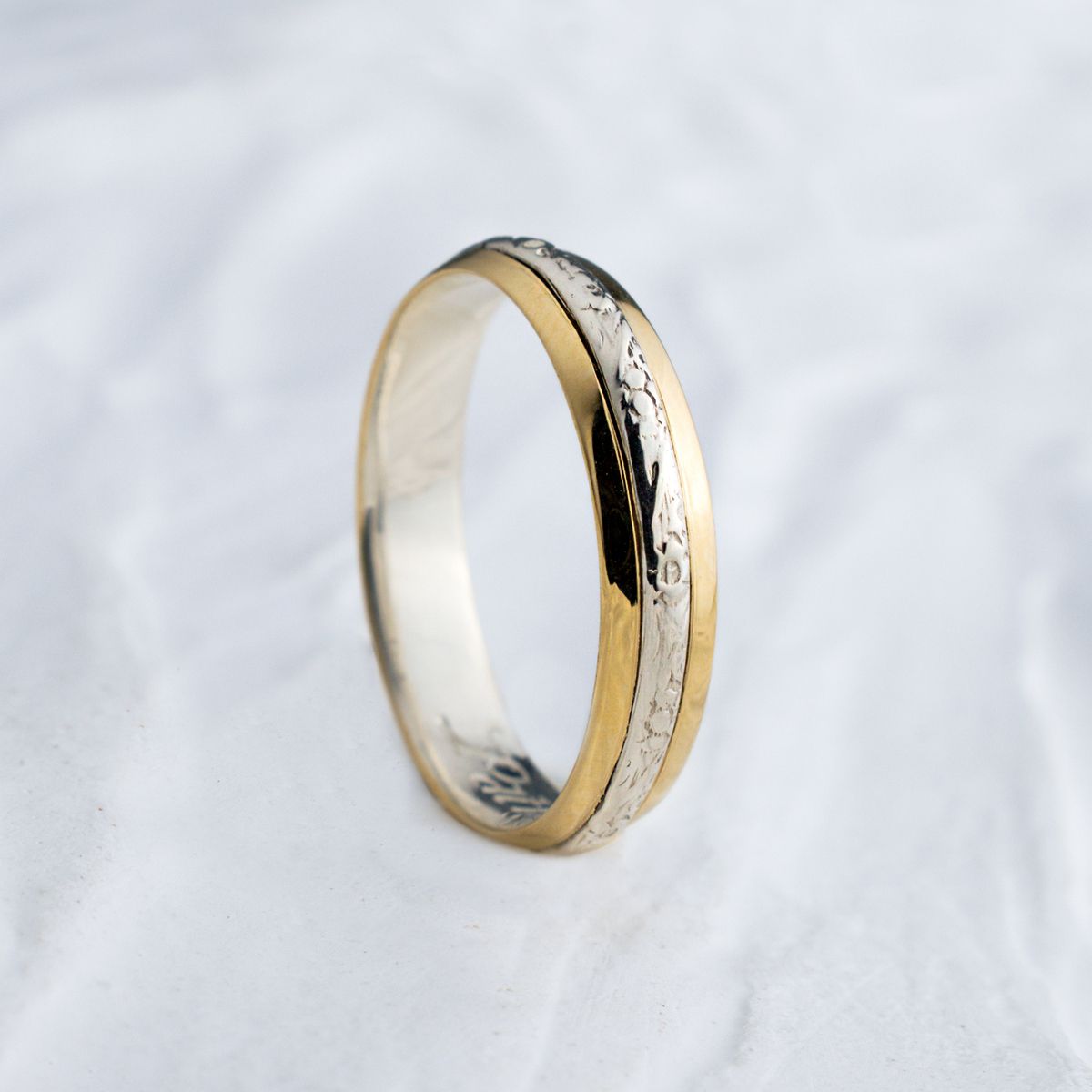 Aliança de Noivado Casamento Revestida em Ouro 5mm Bodas de Prata - Unidade - Rosê & Co.
