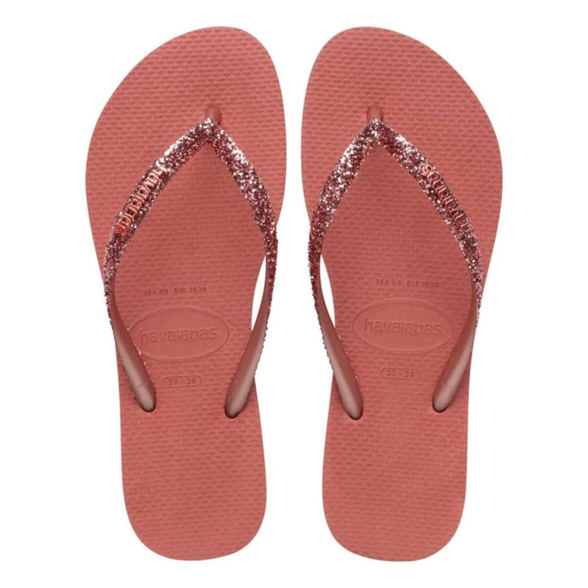 Chinelo Havaianas Slim Glitter II-Rosa Canyon