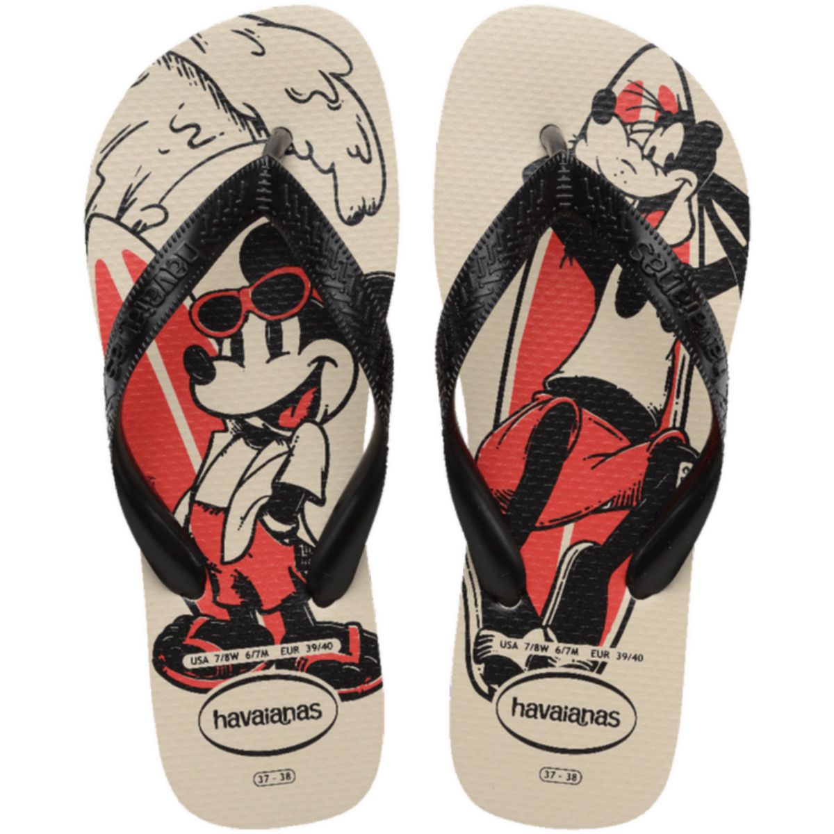 Chinelo Havaianas Top Disney-Bege Palha