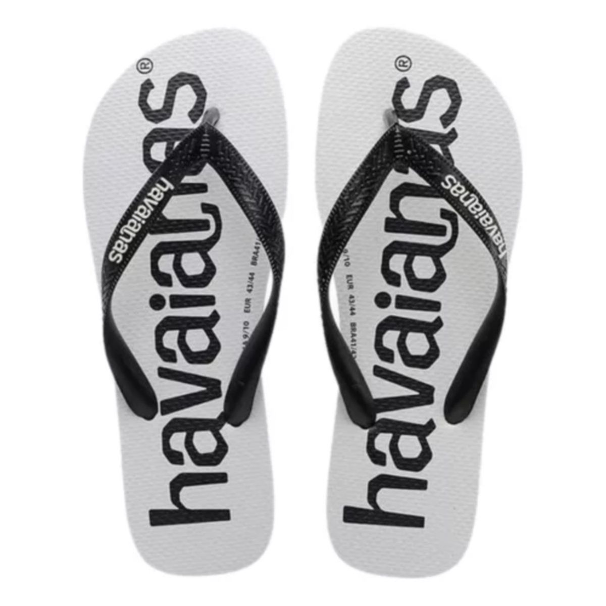 Chinelo Havaianas Top LogoMania Branco/Preto