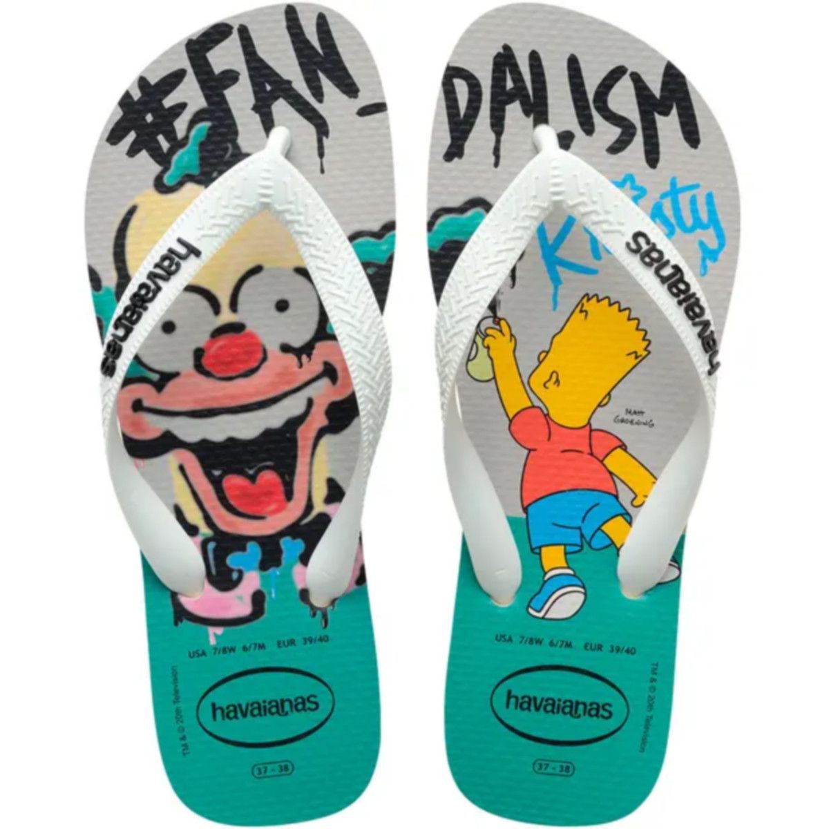 Chinelo Havaianas Simpsons-Bege Palha