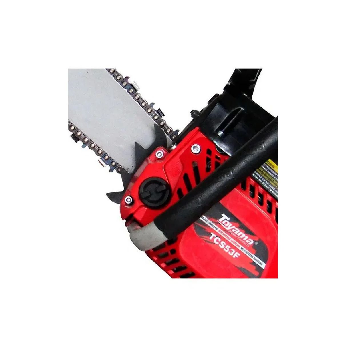 Ícone de motosserra vermelha ferramenta ou equipamento de trabalho elétrico  ou a gasolina