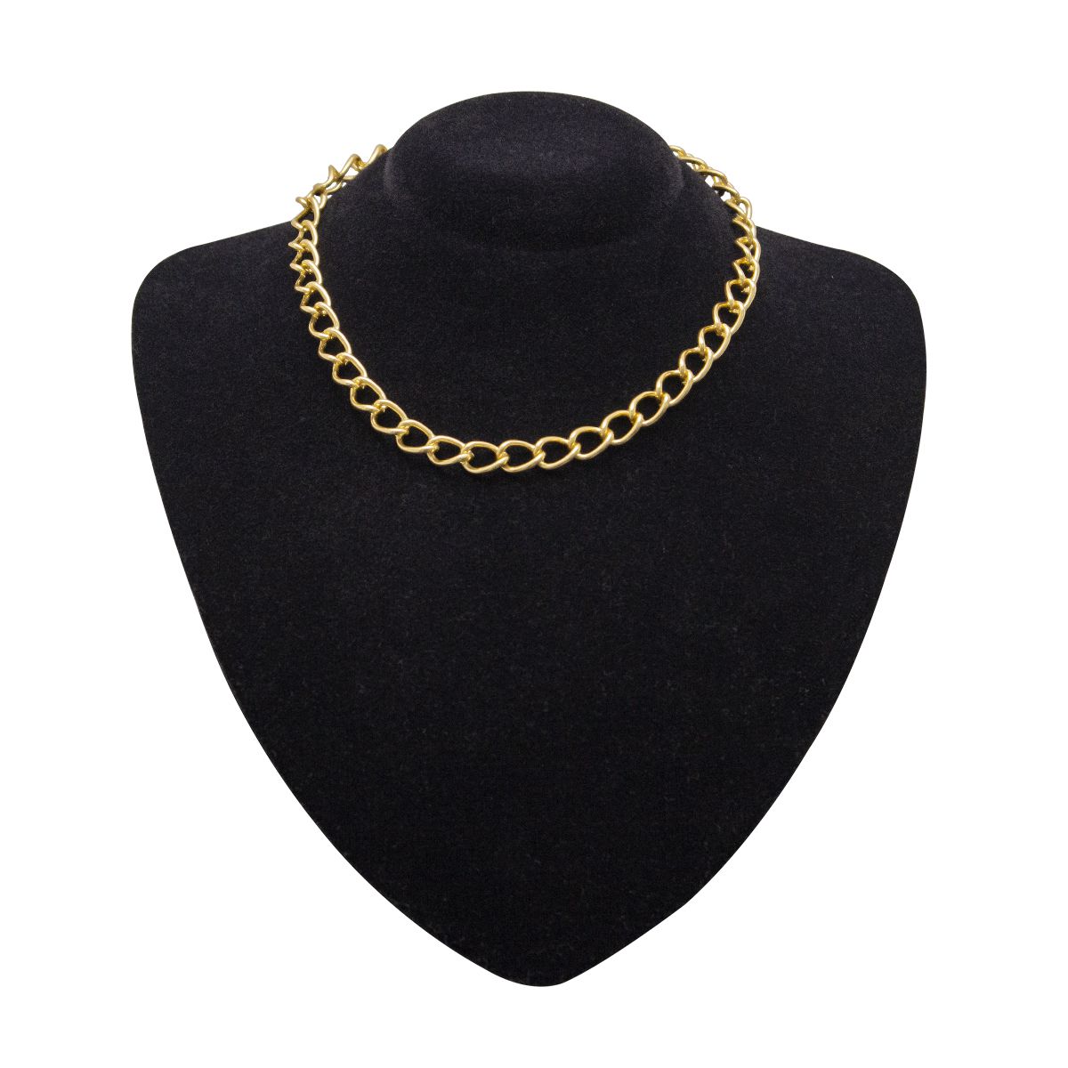 Colar Gargantilha de Corrente Dourado