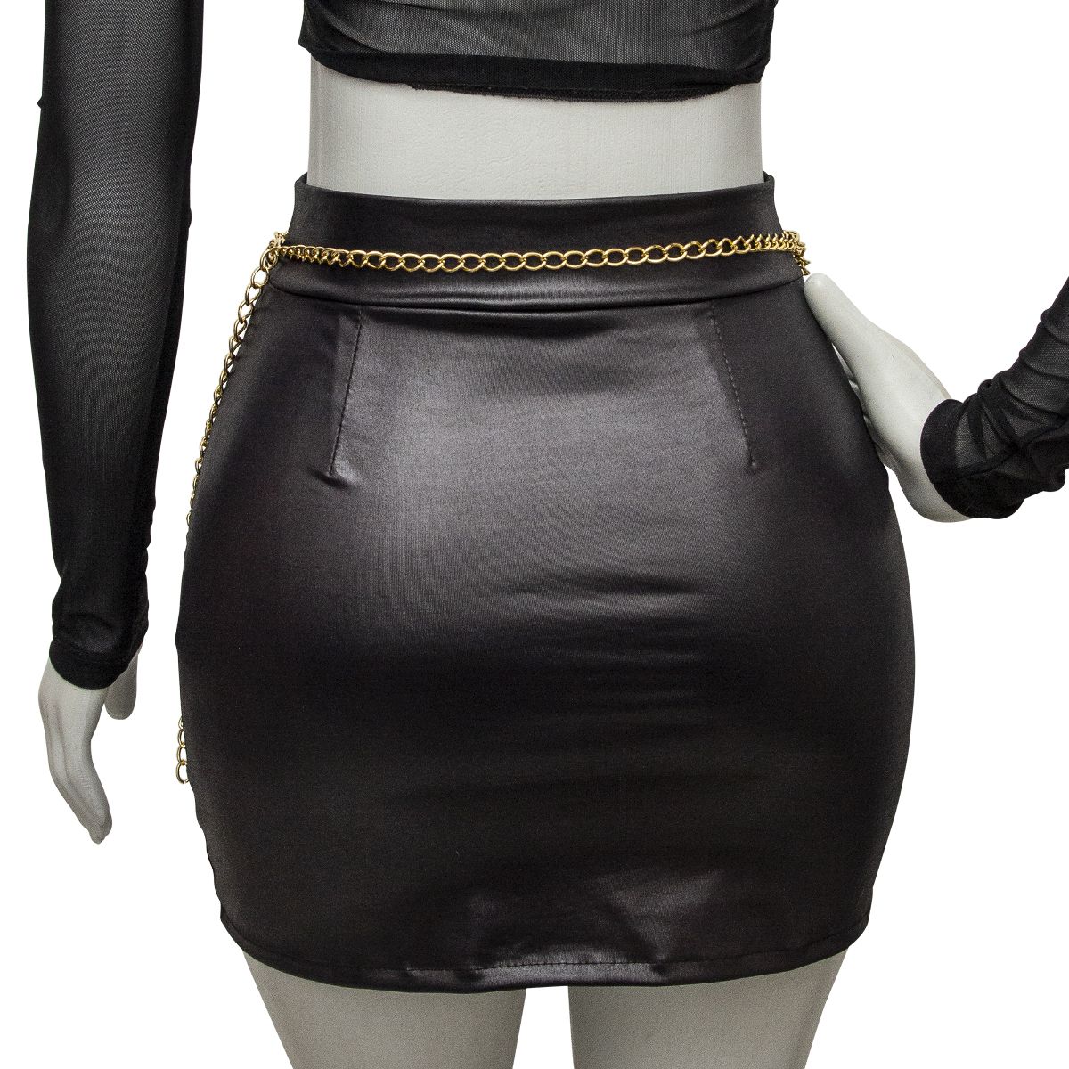 Acessório Cinto Body Chain com Três Correntes Dourado