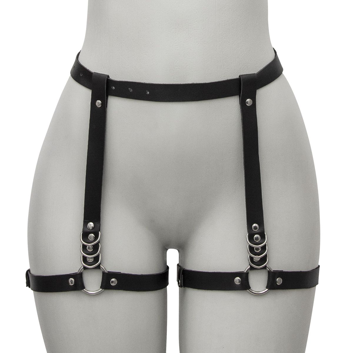 Harness De Coxa e Cintura Com Uma Tira Em Cada Perna