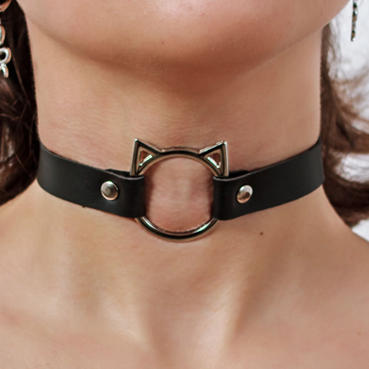 Choker Gargantilha com Pingente de Gatinho