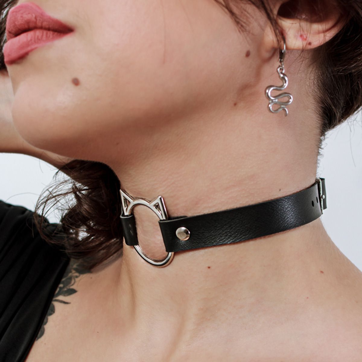 Choker Gargantilha com Pingente de Gatinho