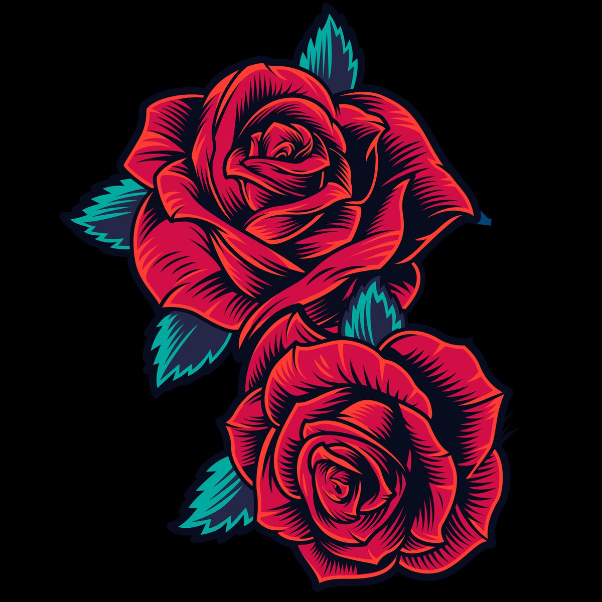 Moletom Canguru Preto Demon Girl With Roses