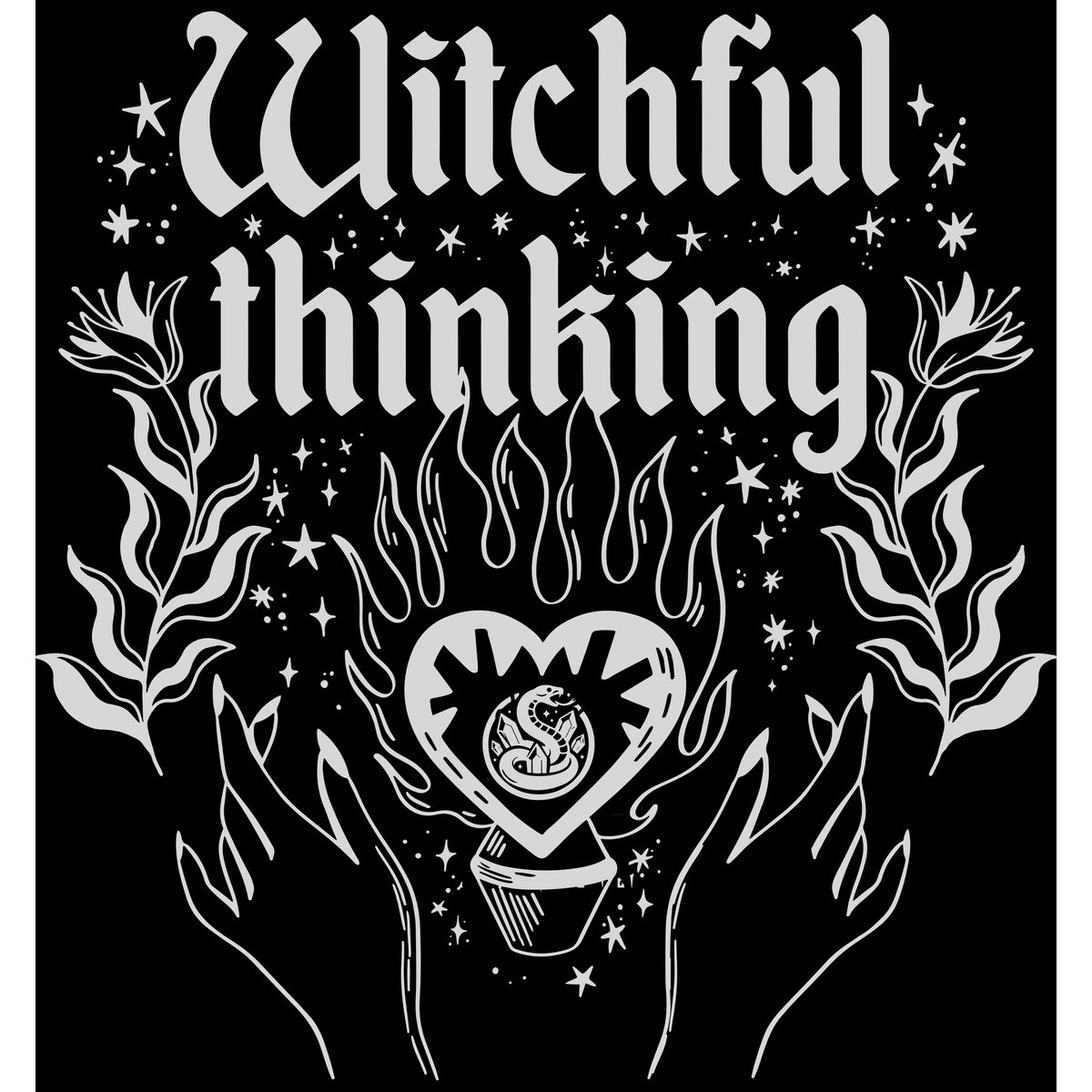 Moletom Canguru Preto Witchful Thinking