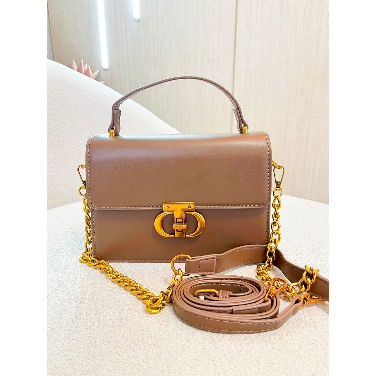 Bolsa Lívia chocolate - 2806 - Toque da Bella
