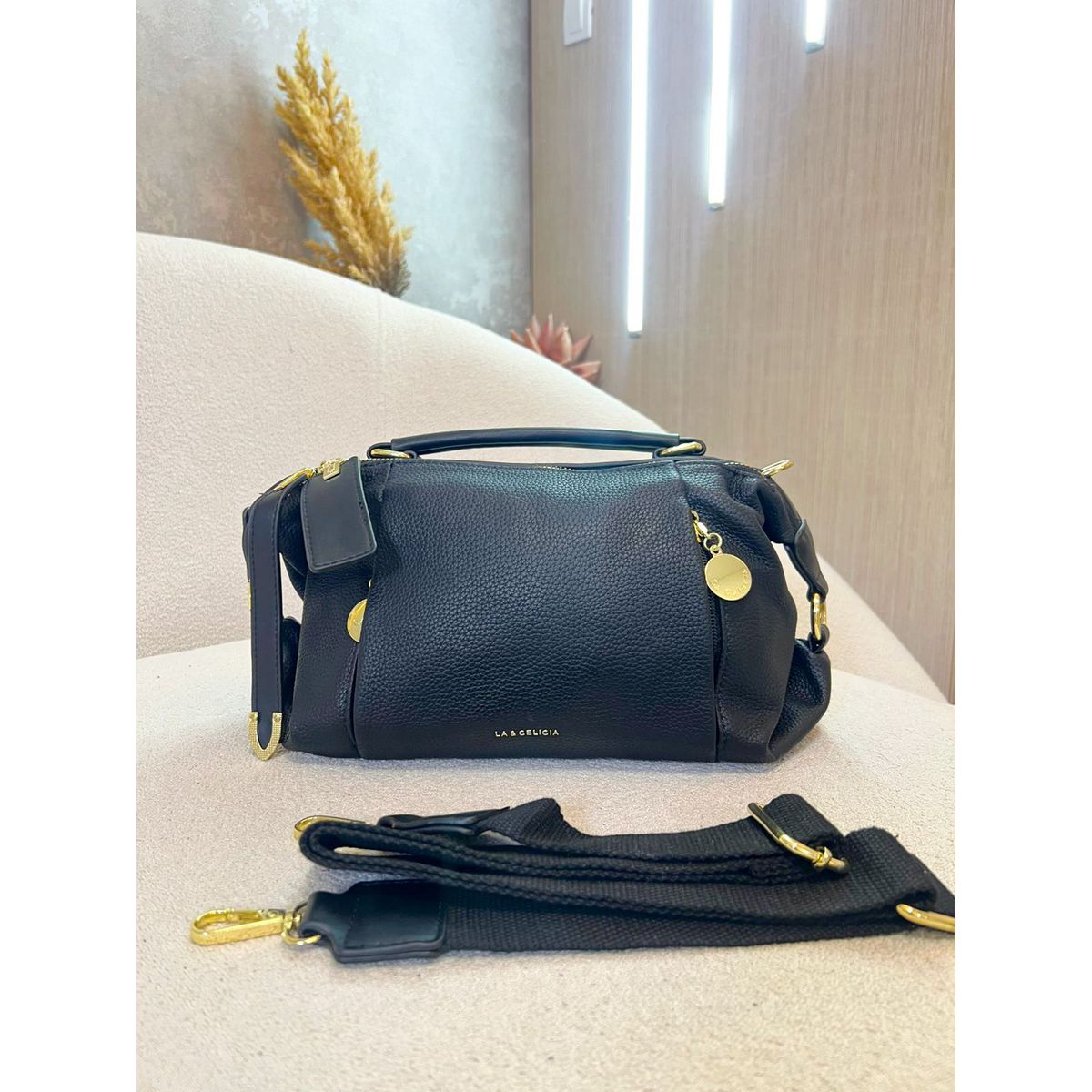 Bolsa Lais preta - 28399 - Toque da Bella