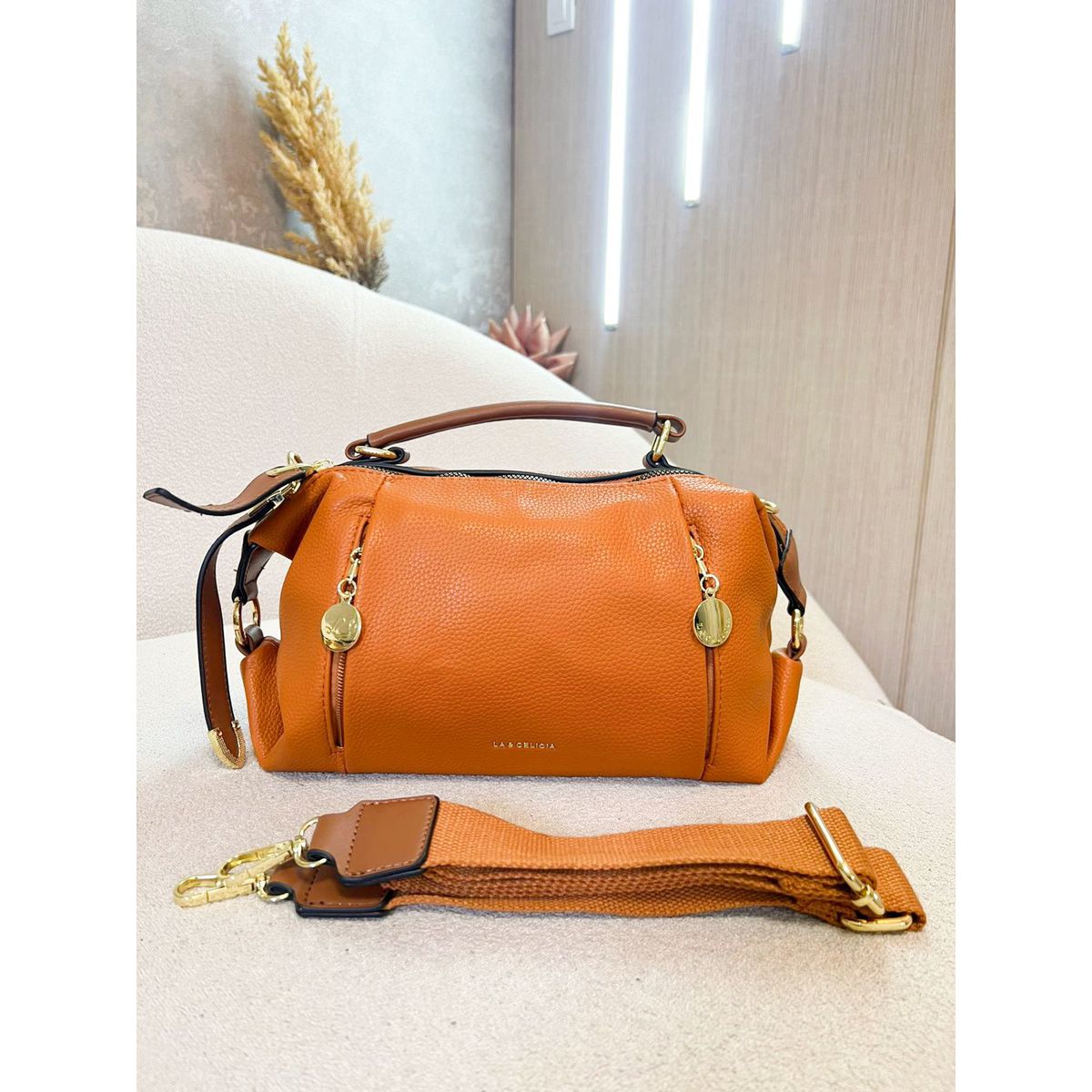 Bolsa Lais caramelo - 28343 - Toque da Bella