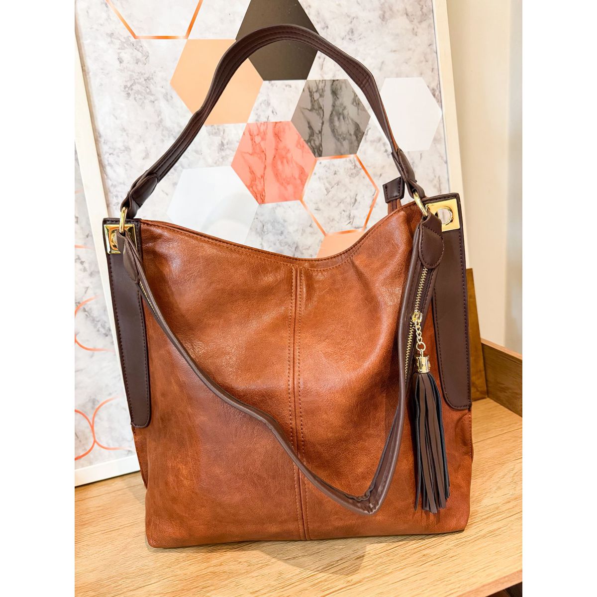 Bolsa Serena marrom - 29464 - Toque da Bella