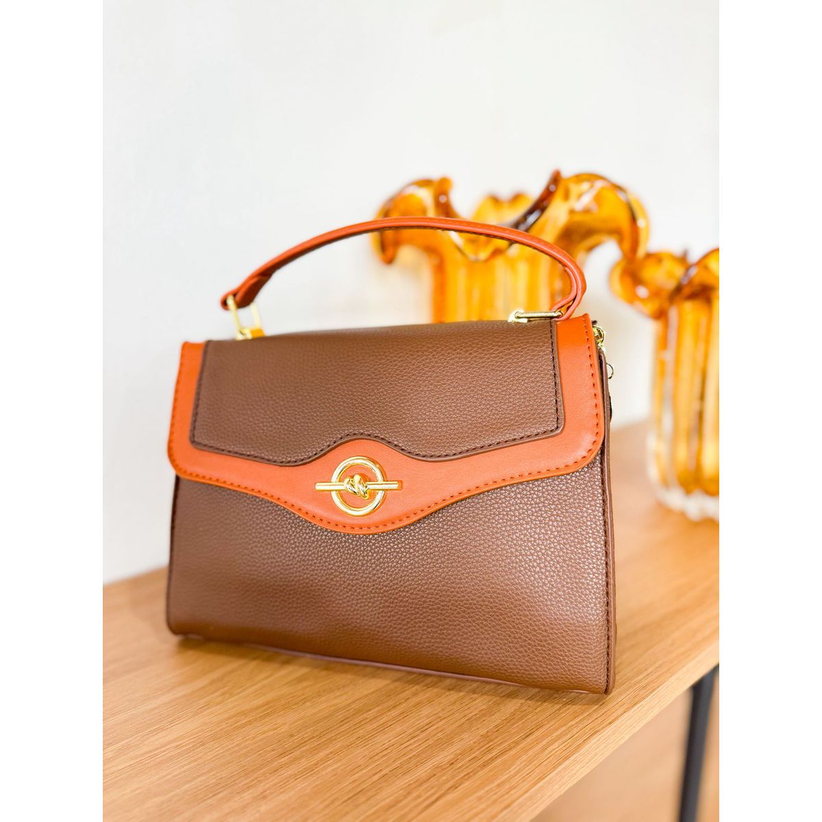 Bolsa Aurora marrom - 29551 - Toque da Bella