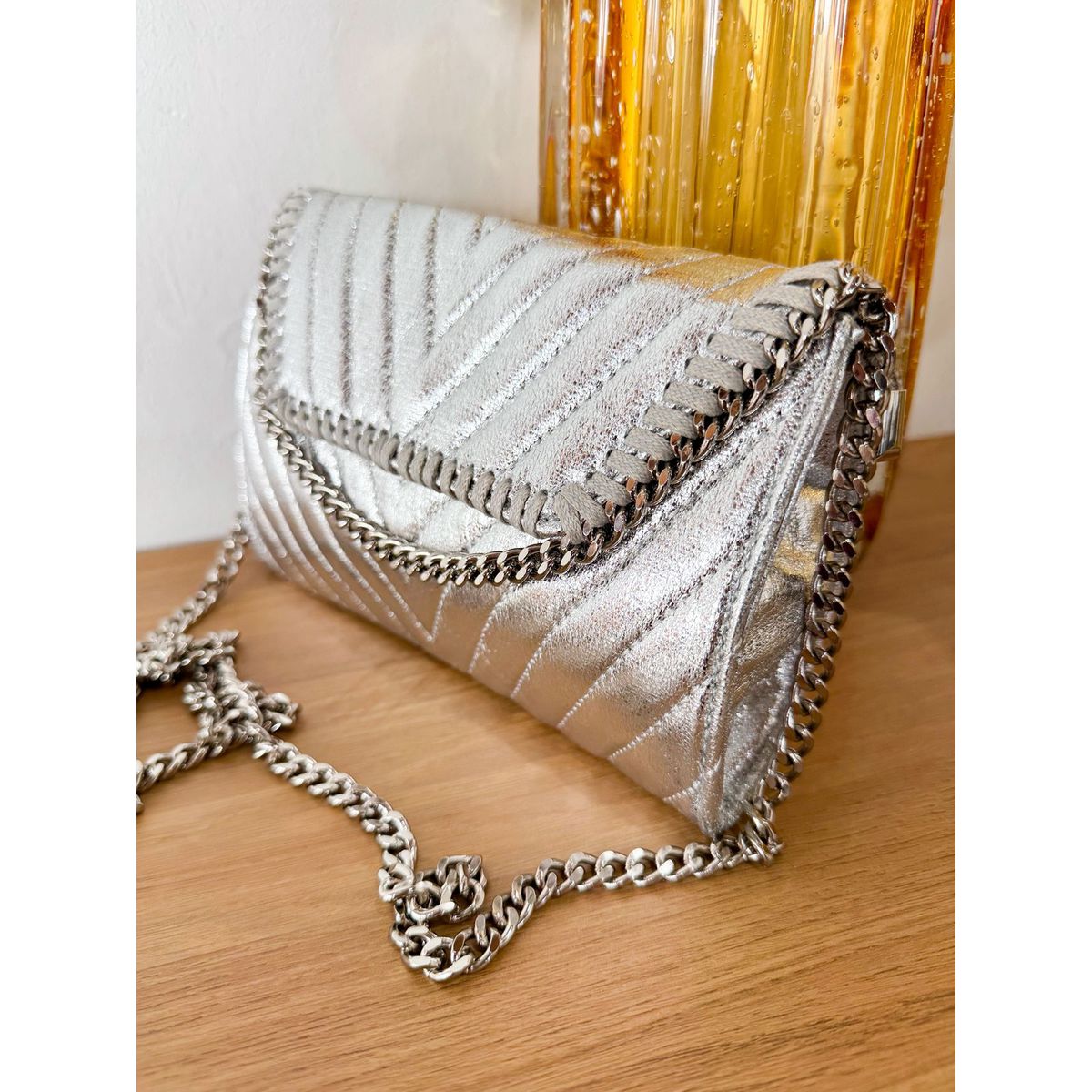 Bolsa Sindi prata - 29552 - Toque da Bella