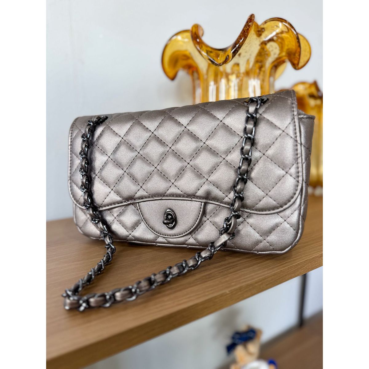 Bolsa Isis prata - 29555 - Toque da Bella