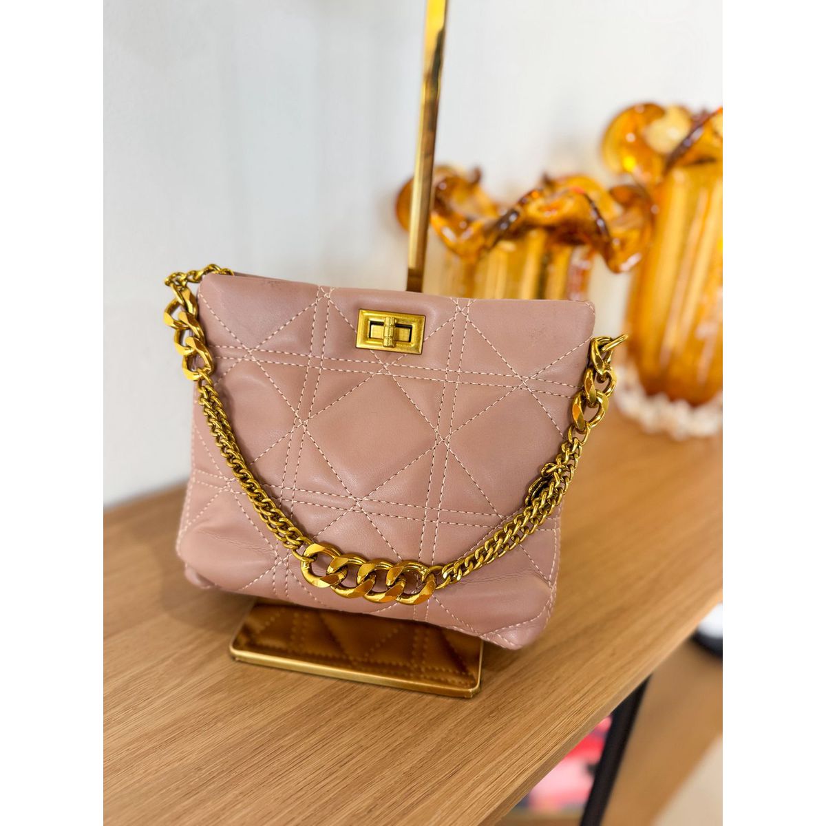 Bolsa Sofia rosê - 29588 - Toque da Bella