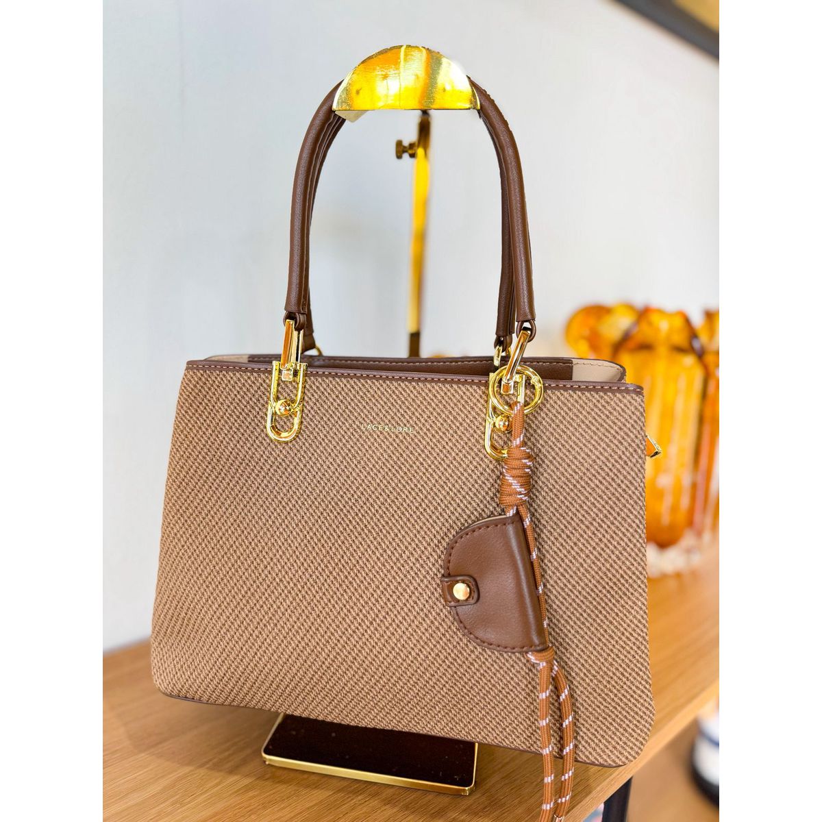 Bolsa Ana marrom claro - 29586 - Toque da Bella