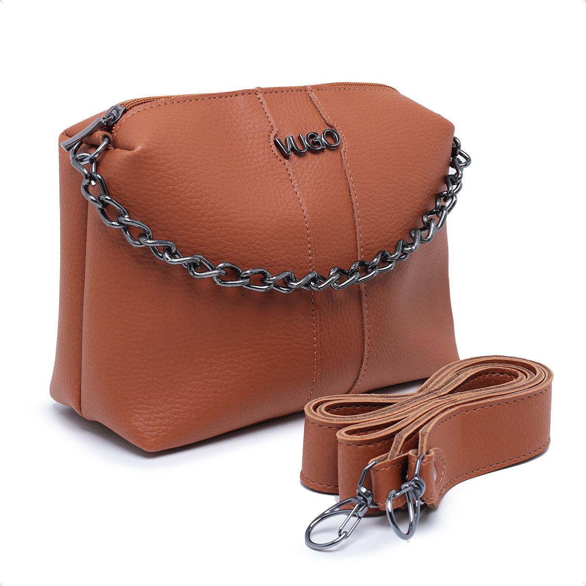Bolsa Clutch Tiracolo Jade Caramelo - VUGO