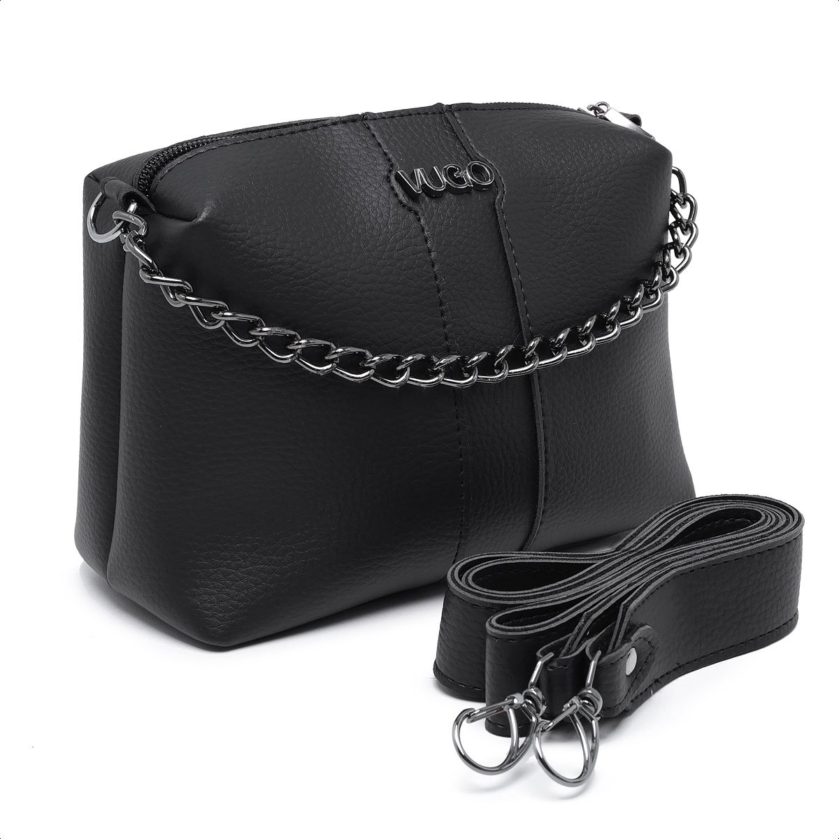 Bolsa Clutch Tiracolo Jade Preta - VUGO