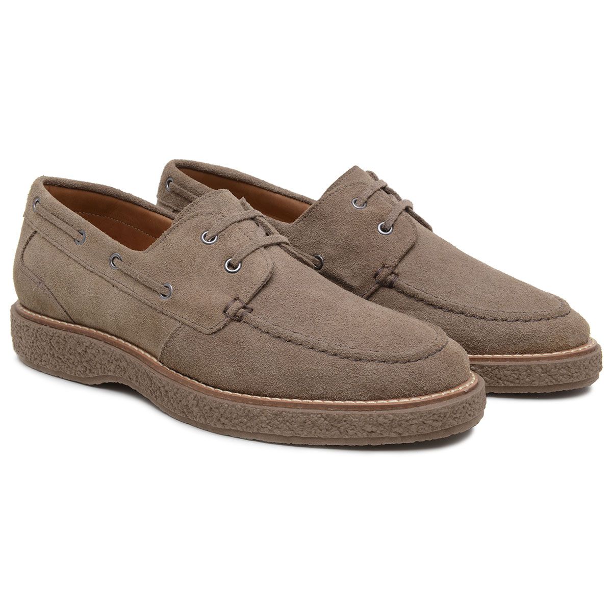 Modelo Sider Matteo Casual Masculino Em Camurça Taupe 