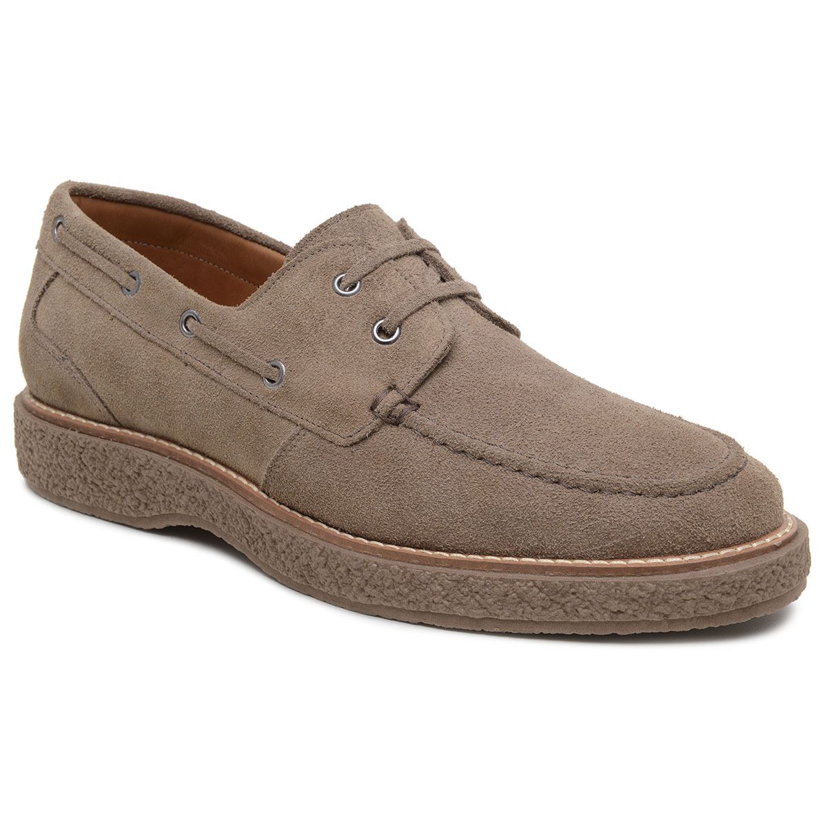 Modelo Sider Matteo Casual Masculino Em Camurça Taupe 