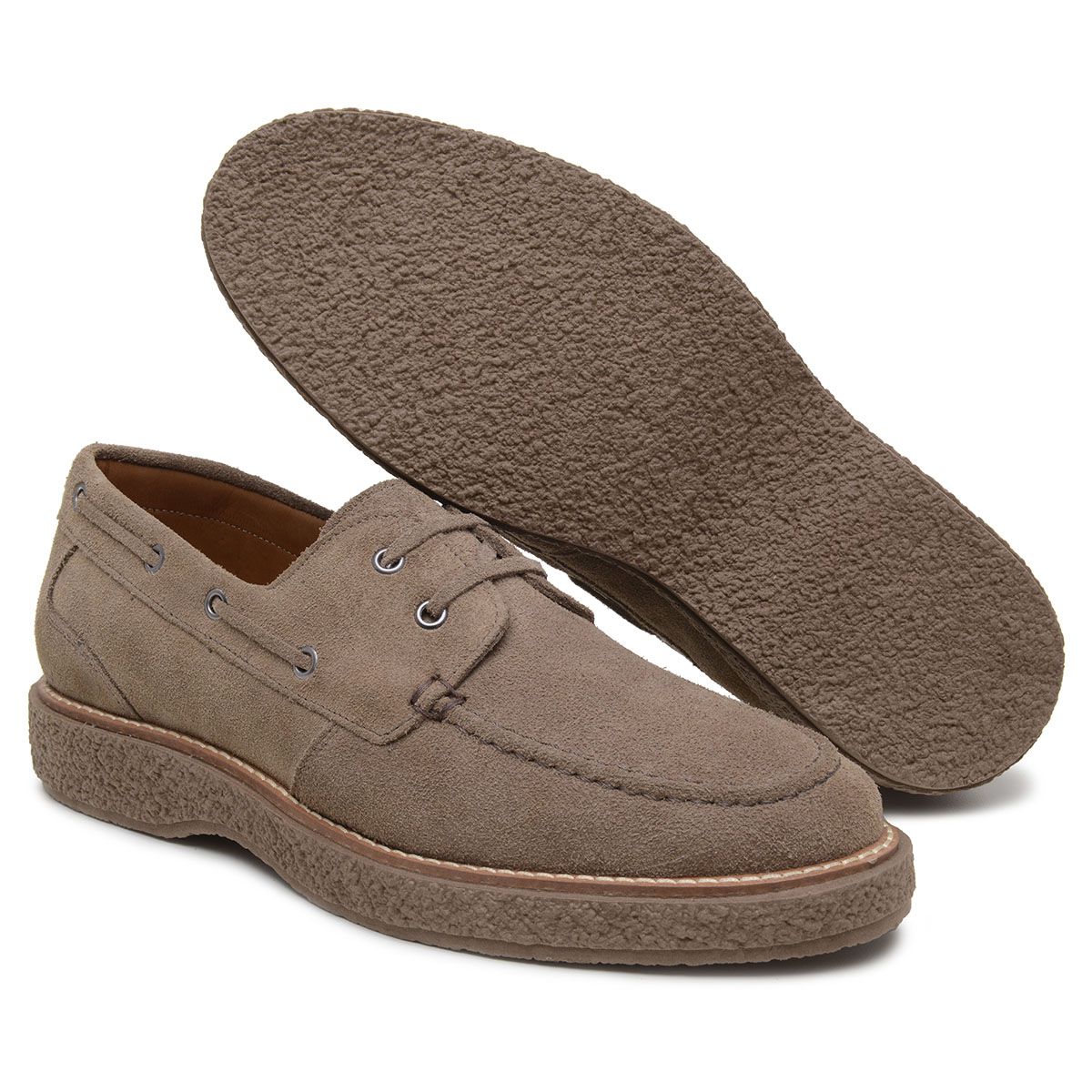 Modelo Sider Matteo Casual Masculino Em Camurça Taupe 