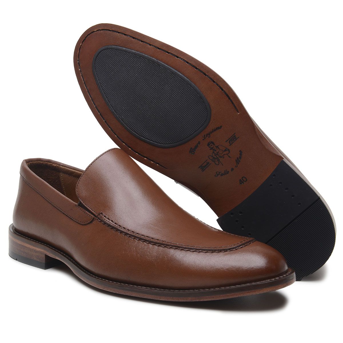 Mocassim Classic VERAS Sola de Couro Masculino Casual MOOCA