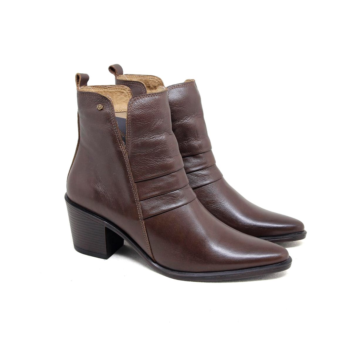 Bota Feminina Estilosa Macia Perlatto em Couro Ter... - ZOCCOLETTE