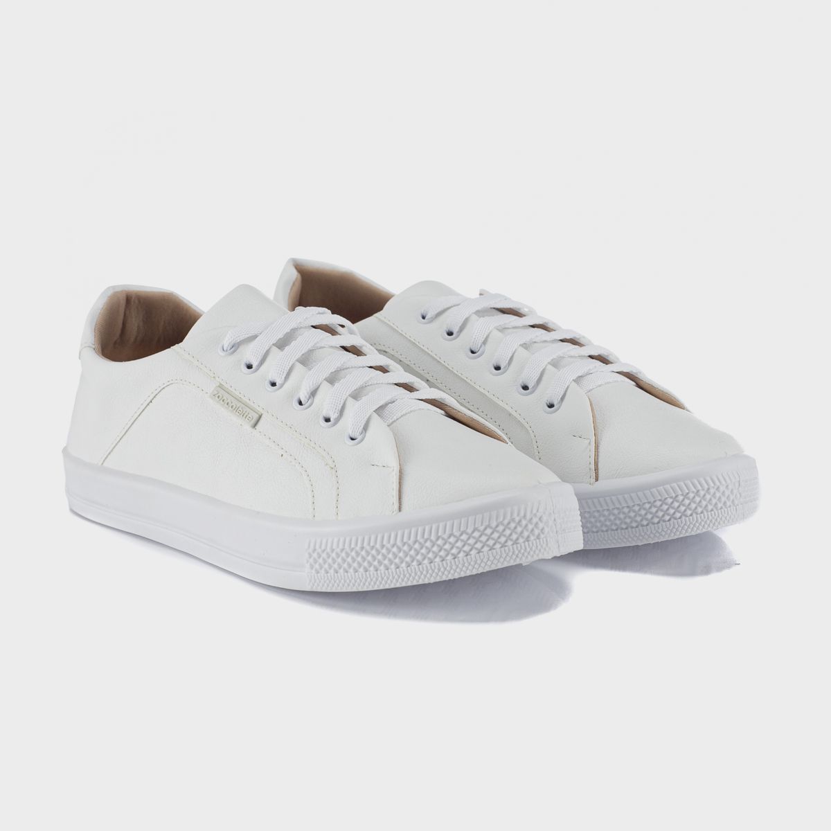 Tênis Casual Feminino Branco Leve Confortável - ZOCCOLETTE