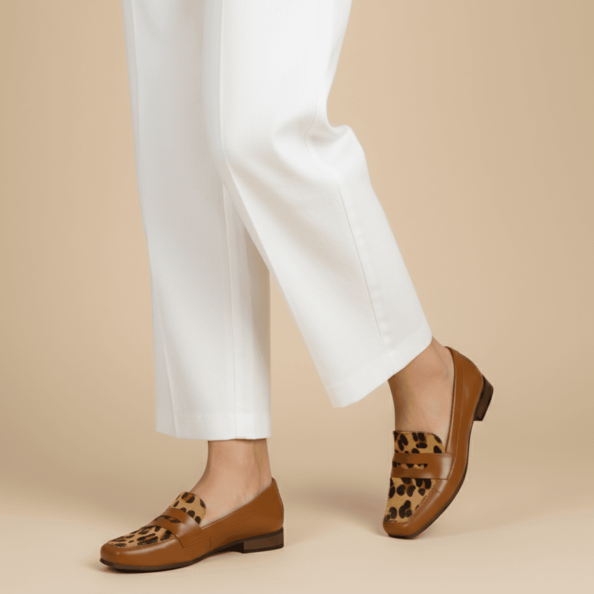 Sapato Social Feminino em Couro com estampa cor Ca... - Ateliê Mario Mello