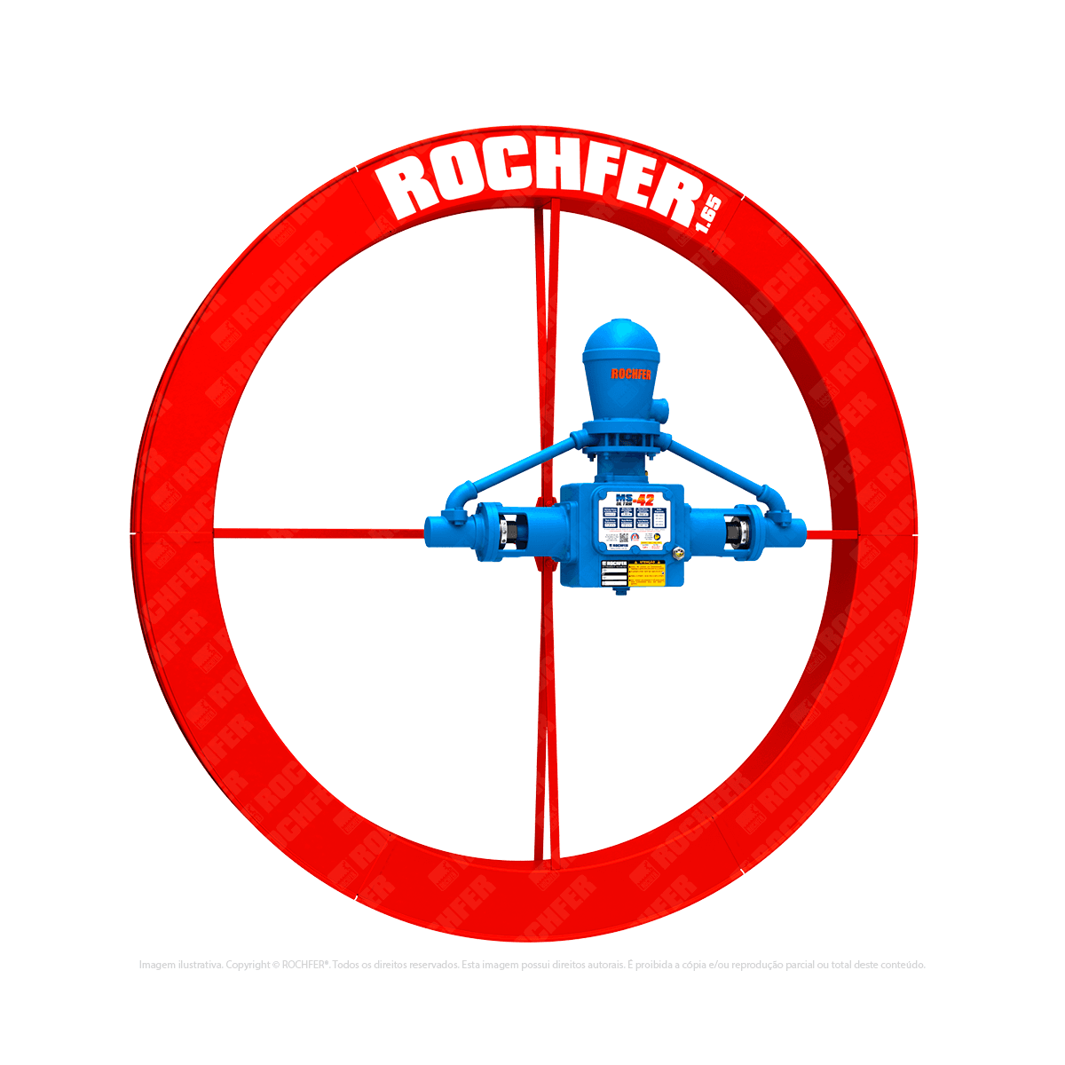 Bomba Rochfer Ultra-42 + Roda D'água 1,65 x 0,13 m